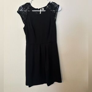 Lauren Conrad, little black dress lace, cap sleeves size 8